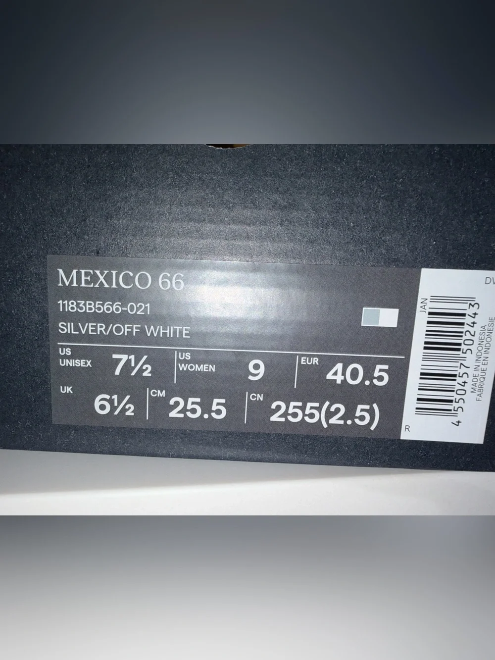 Onitsuka Tiger Mexico 66 Metallic Silver and White Sneakers US Women’s 9 - NWT